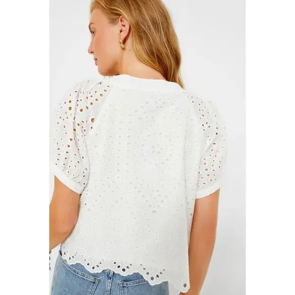 TUCKERNUCK White Eyelet Fontalina Blouse NWT Size Small - Picture 4 of 11